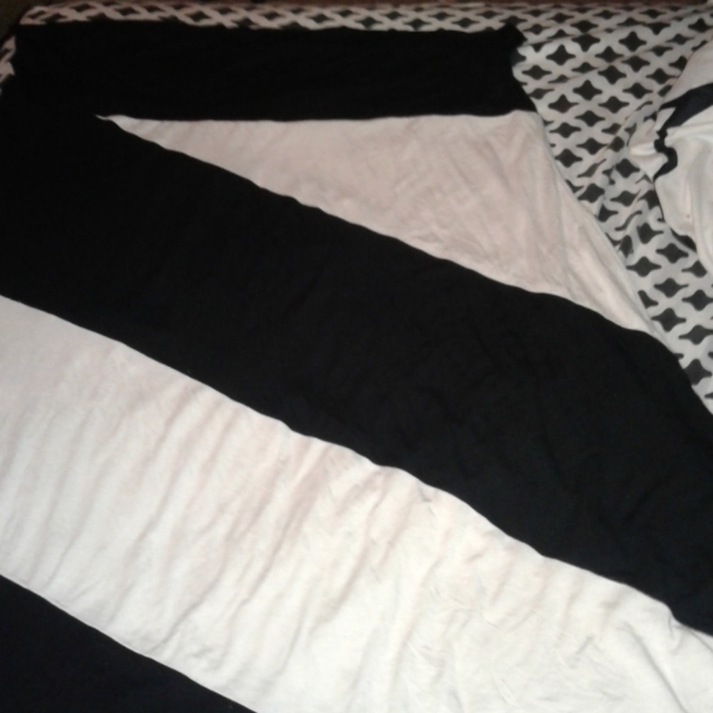 Long stripped park avenue skirt
